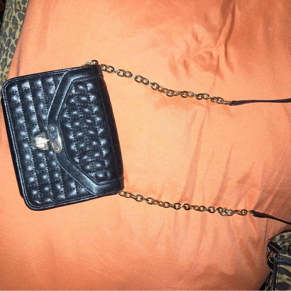 Banana Republic Black Quilted Crossbody Bag